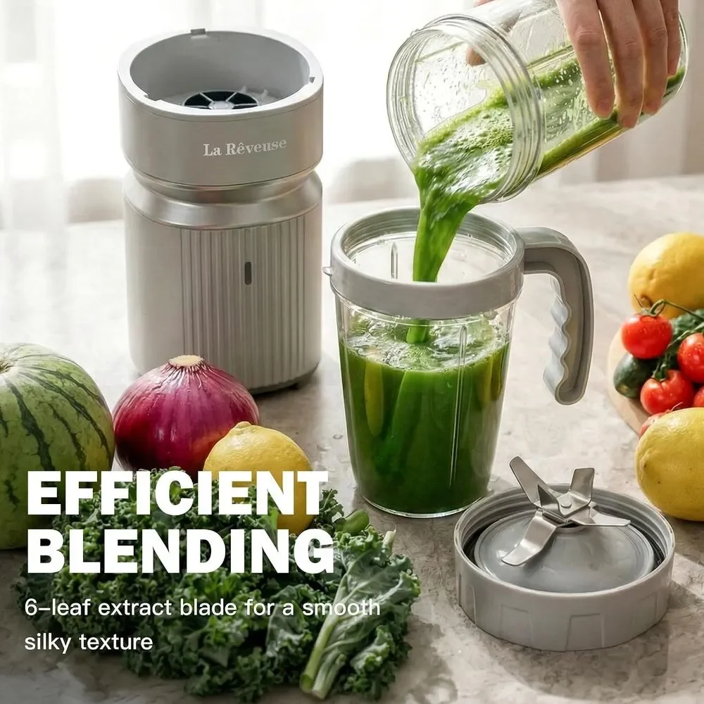 La Reveuse 1000-Watt Personal Blender for Shakes, Smoothies, Gray, LARB2307